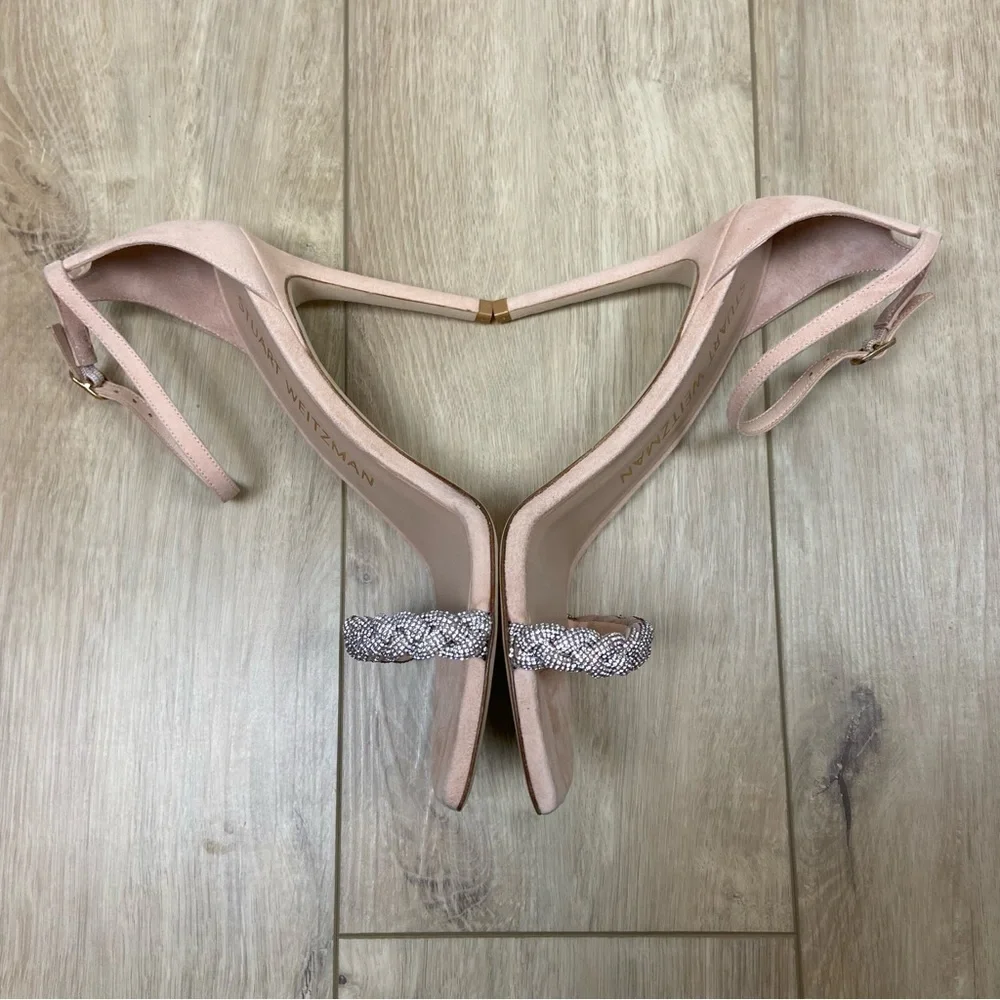 Stuart Weitzman Nudistcurve 100 Highshine Sandal Size 9.5